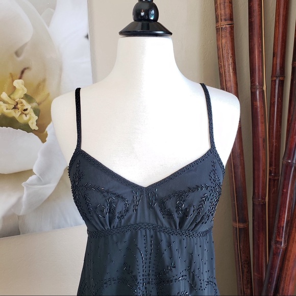 Bizz Princess Black Beaded Slip Dress ~ Size S - Picture 2 of 4